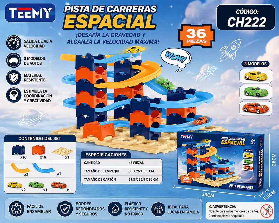BLOQUES MADERA 36 PIEZAS, 3 DEL MISMO POR MAYOR (CH222) 1