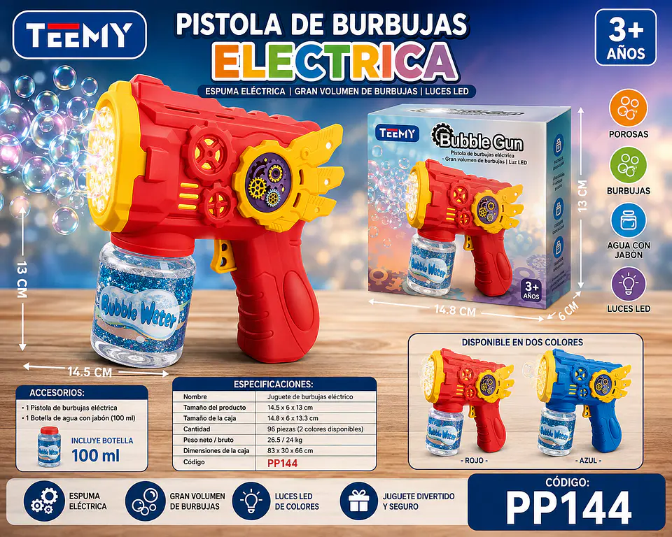 PISTOLA DE BURBUJA, 3 DEL MISMO POR MAYOR (PP144) 1