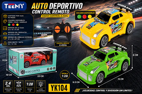 CARRO A CONTROL REMOTO,  3 DEL MISMO POR MAYOR  (YK104)