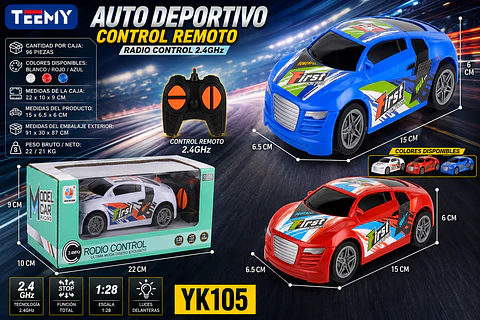 CARRO A CONTROL REMOTO,  3 DEL MISMO POR MAYOR  (YK105)