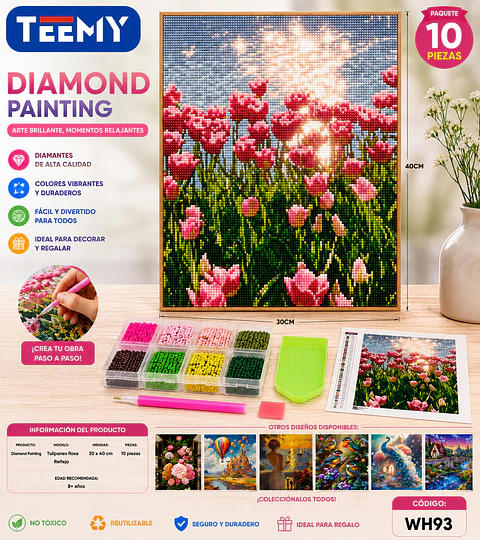 PINTURA DIAMANTE PAQUETE 10 PIEZAS (WH93)