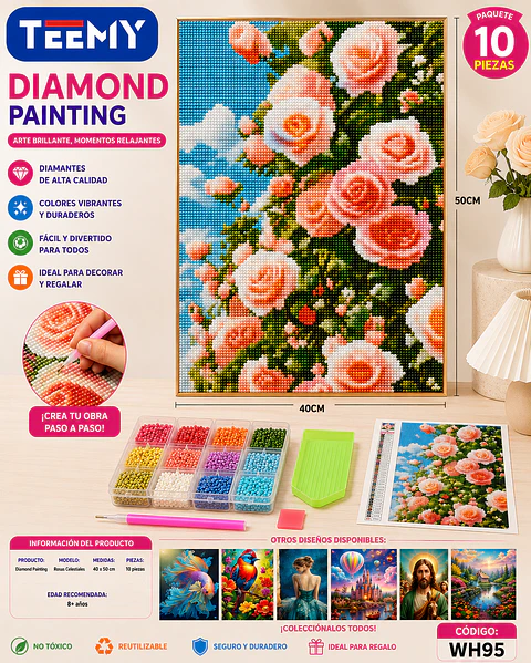 PINTURA DIAMANTE PAQUETE 10 PIEZAS (WH95)
