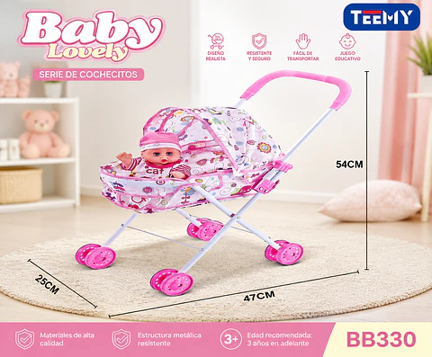 COCHE CON BEBE, 3 DEL MISMO POR MAYOR (BB330)