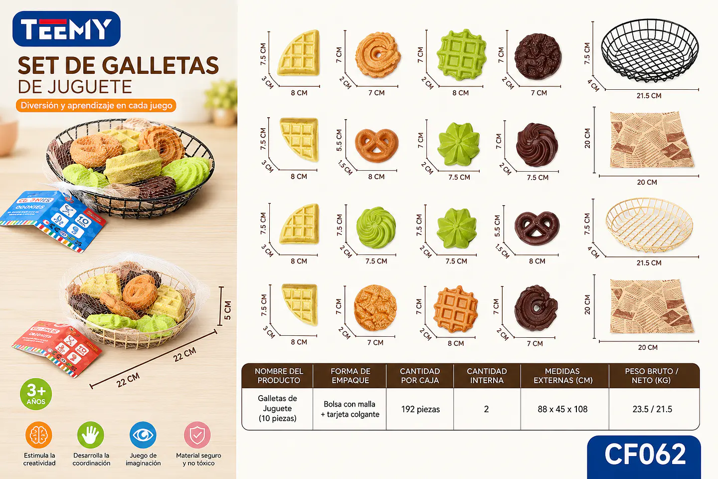JUGUETE COMIDA,  3 DEL MISMO POR MAYOR  (CF062) 1