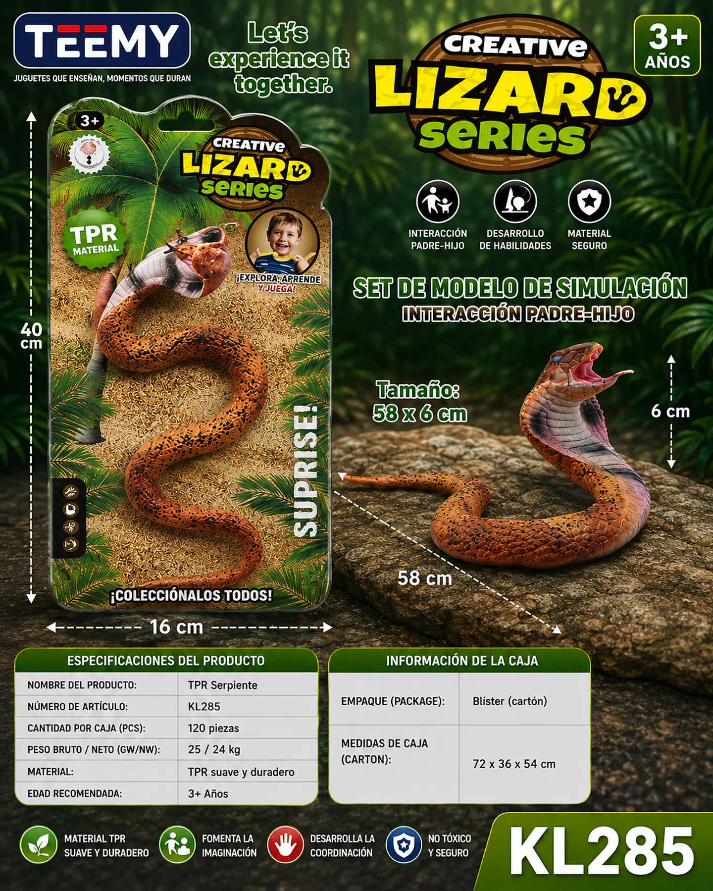 SERPIENTE JUGUETE, 3 DEL MISMO POR MAYOR (KL285) 1
