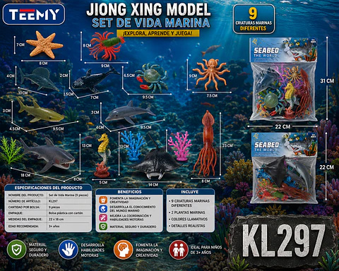 ANIMALES MARINOS, 3 DEL MISMO MAYOR (KL297)