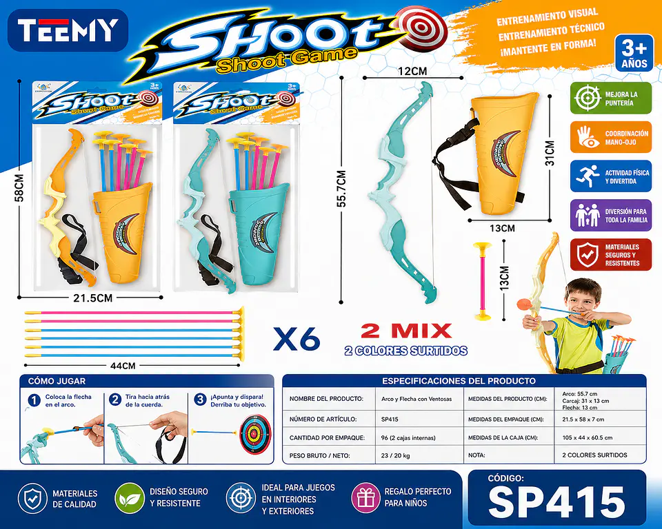 ARCO NERF, 3 DEL MISMO POR MAYOR  (SP415) 1