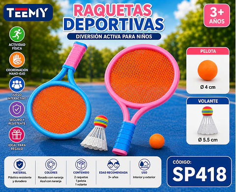 RAQUETAS DEPORTIVAS, 3 DEL MISMO POR MAYOR (SP418)