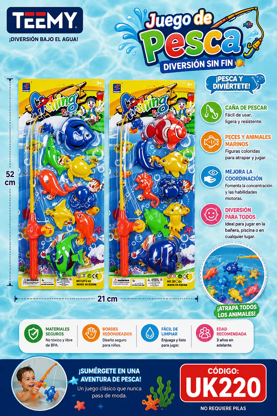 JUEGO DE PESCA, 3 DEL MISMO POR MAYOR  (UK220) 1