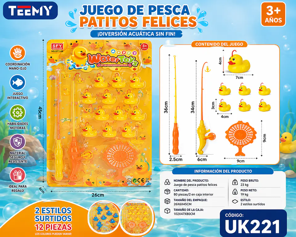 JUEGO DE PESCA, 3 DEL MISMO POR MAYOR  (UK221) 1