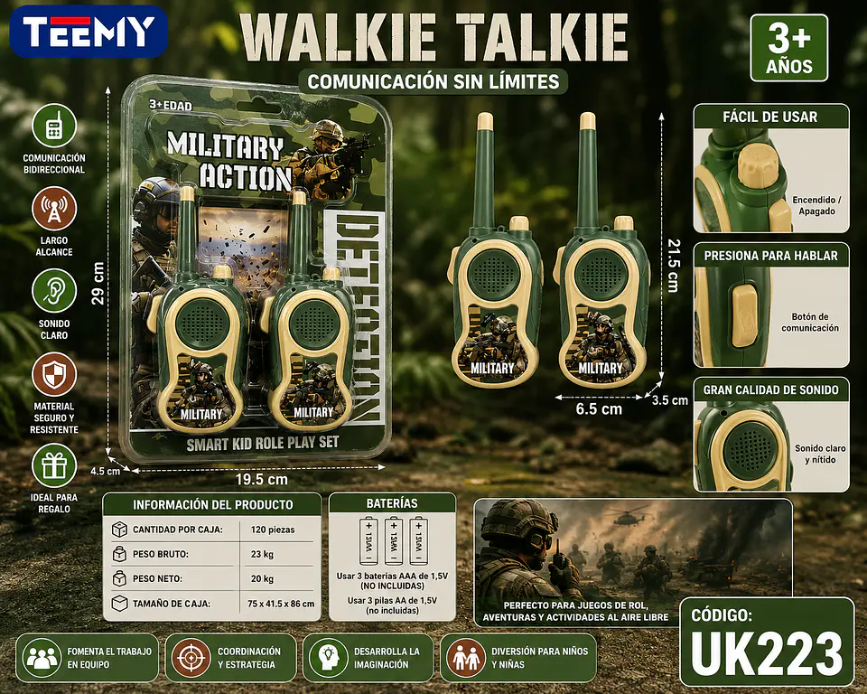 WALKIE TALKIE, 3 DEL MISMO POR MAYOR  (UK224) 1