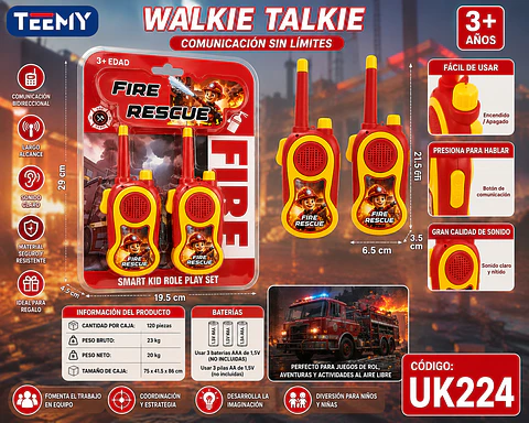 WALKIE TALKIE, 3 DEL MISMO POR MAYOR  (UK224)
