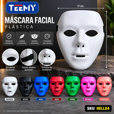 MASCARAS PAQUETE 12 PIEZAS (HELL04)