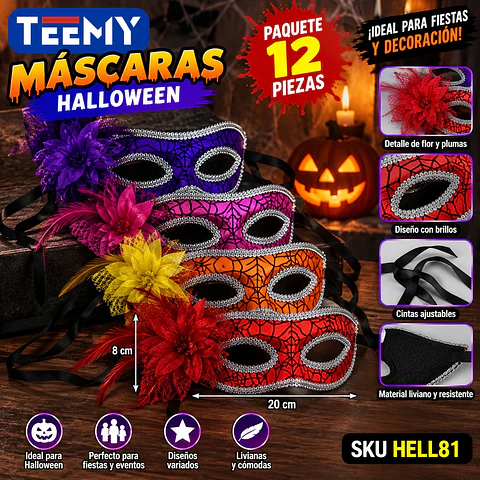 MASCARAS PAQUETE 12 PIEZAS (HELL81)
