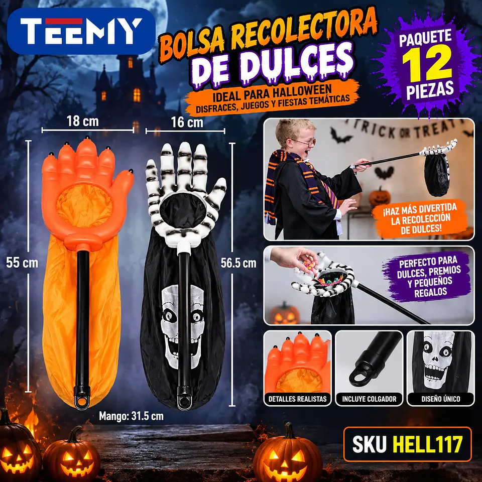 BOLSAS DE DULCES ESTILO CALABERA , 3 DEL MISMO POR MAYOR  (HELL117) 1