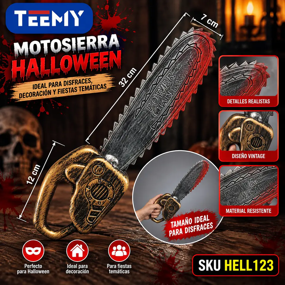 ACCESORIO DISFRAZ HALLOWEEN SIERRA , 3 DEL MISMO POR MAYOR  (HELL123) 1