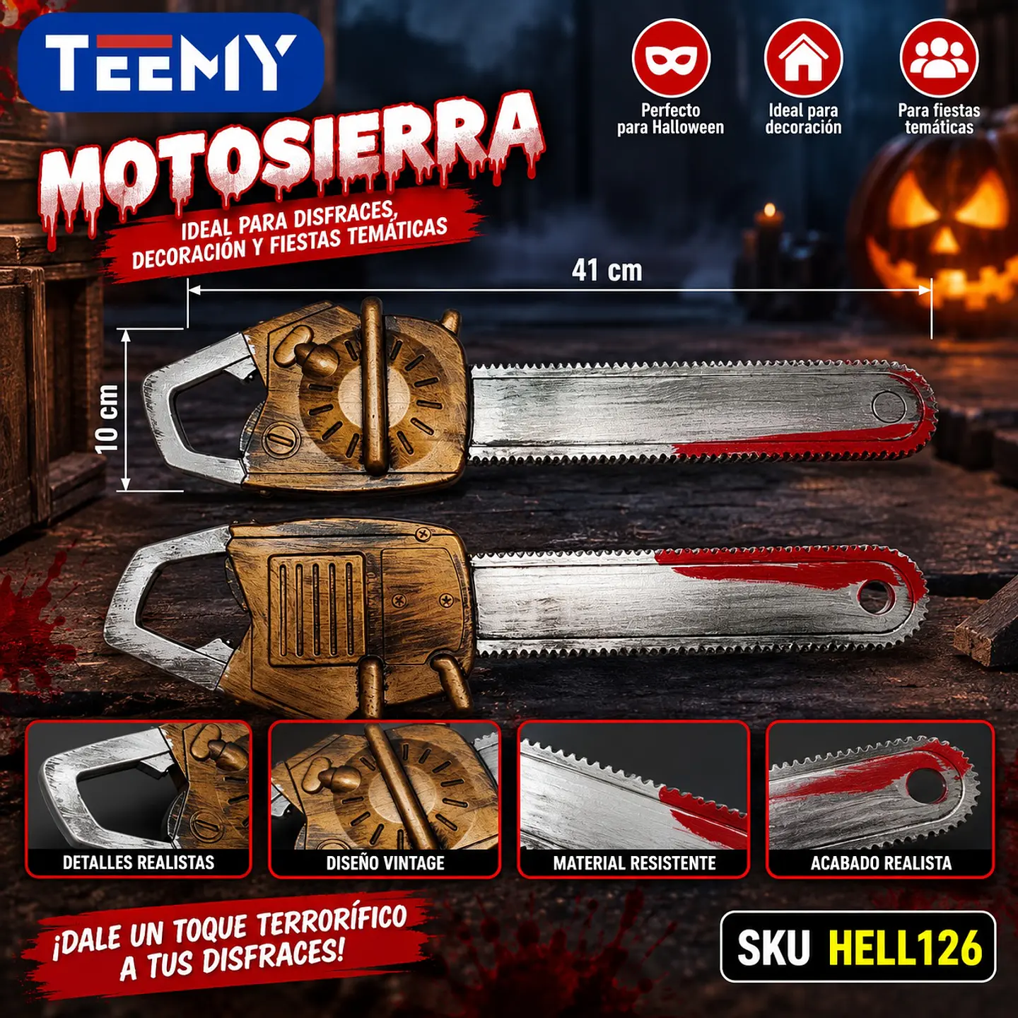 ACCESORIO DISFRAZ HALLOWEEN SIERRA , 3 DEL MISMO POR MAYOR  (HELL126) 1