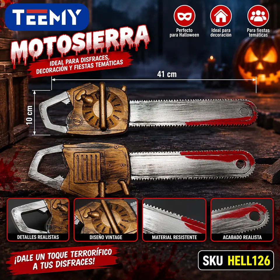 ACCESORIO DISFRAZ HALLOWEEN SIERRA , 3 DEL MISMO POR MAYOR  (HELL126) 1