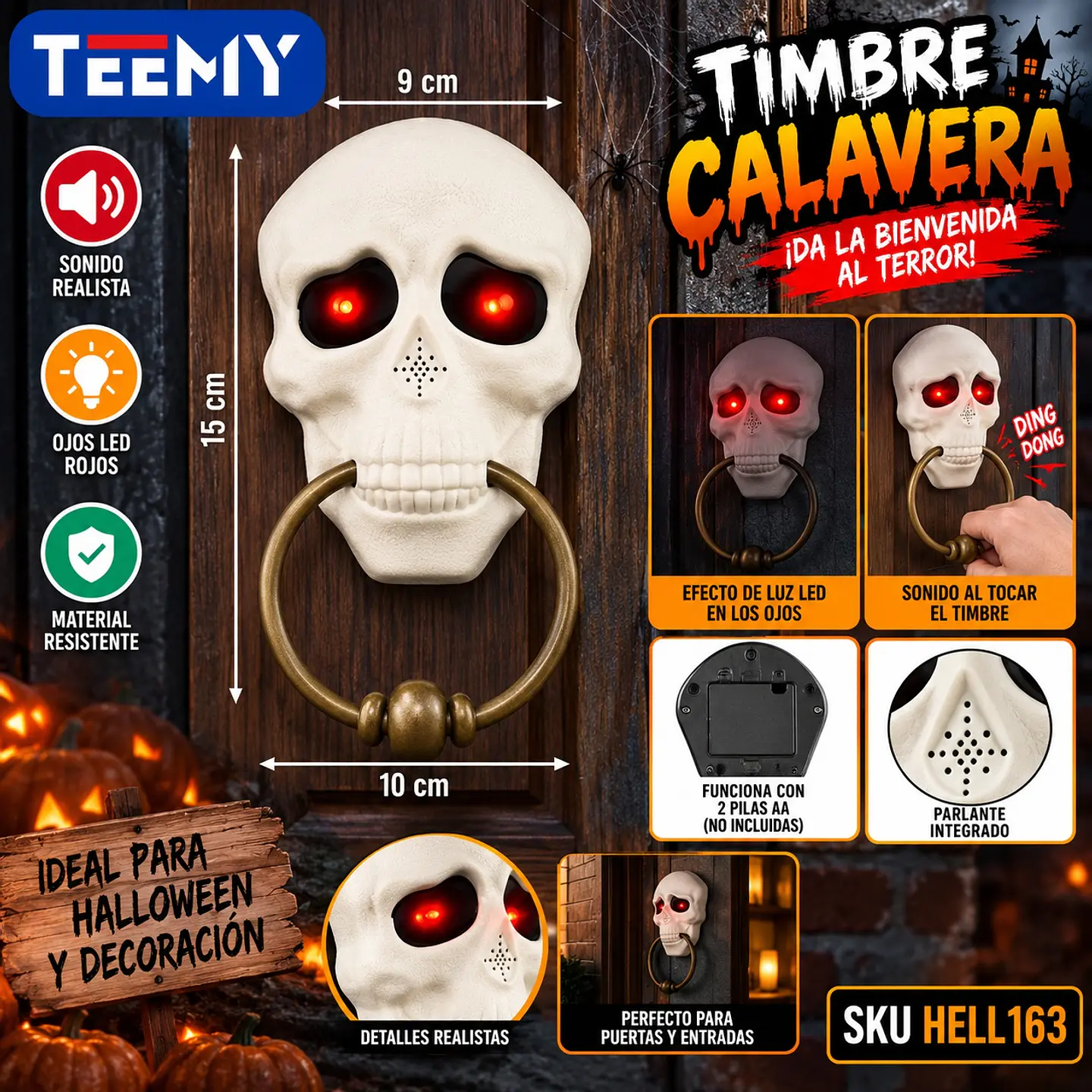 TIMBRE CALABERA , 3 DEL MISMO POR MAYOR  (HELL163) 1