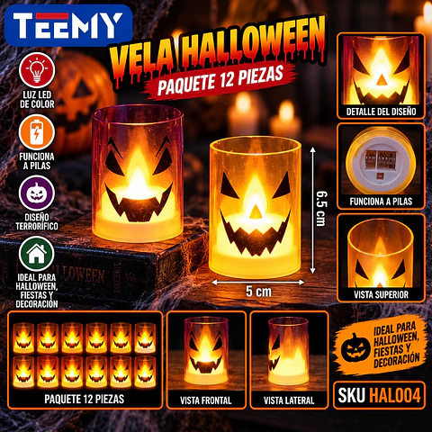 FANTASMITA LUMINOSO PAQUETE 12 PIEZAS (HAL004)
