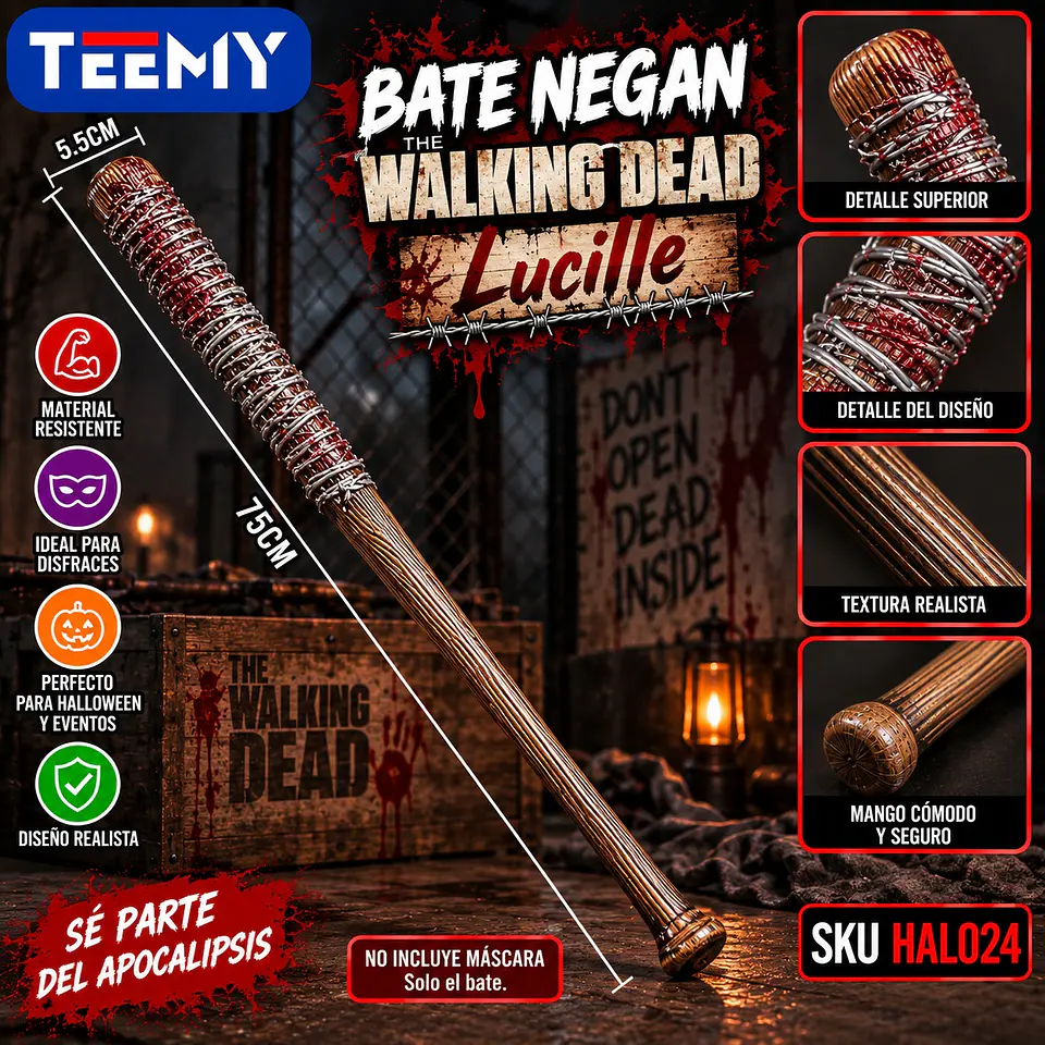 BATE ACCESORIO DISFRAZ HALLOWEEN, 3 DEL MISMO POR MAYOR  (HAL024) 1