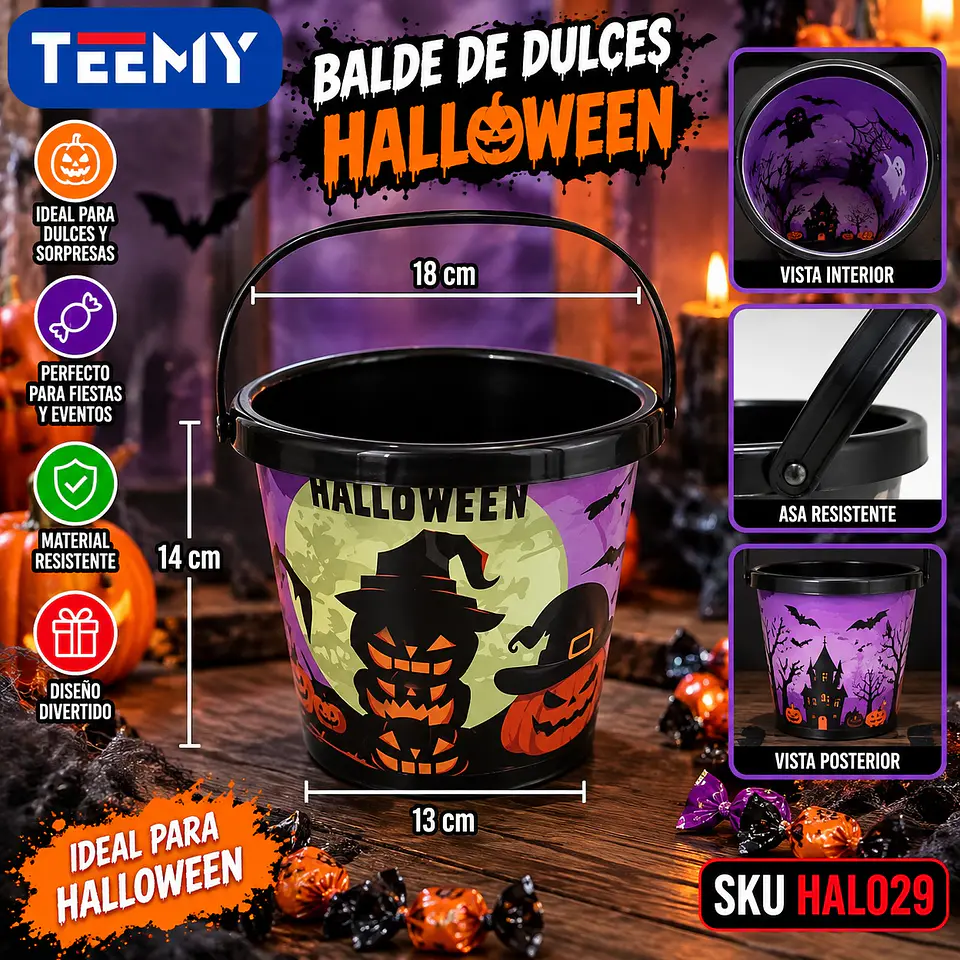 BALDE DE DULCES  HALLOWEEN , 3 DEL MISMO POR MAYOR  (HAL029) 1