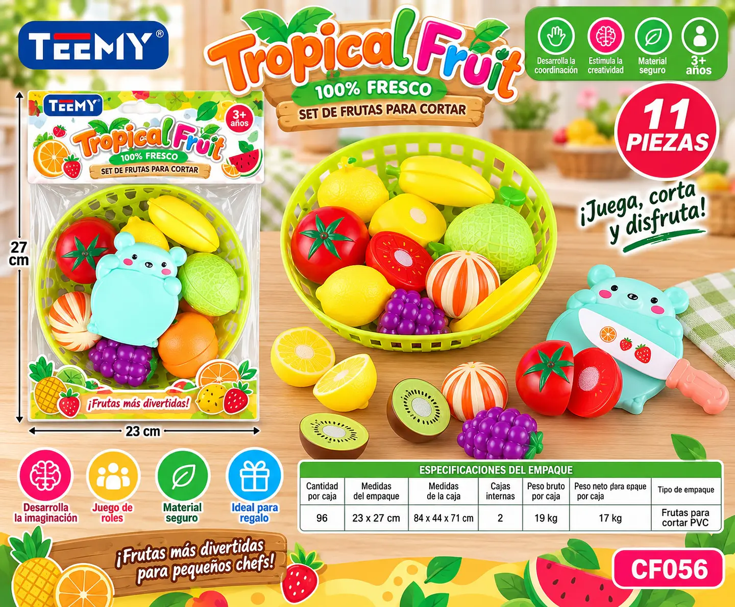 JUEGO DE FRUTAS, 3 DEL MISMO POR MAYOR (CF056) 1