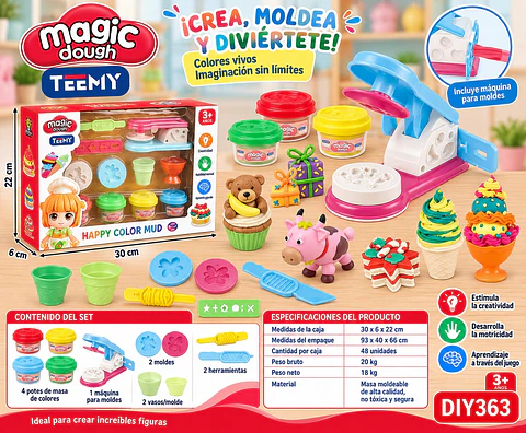 JUEGO DE MASAS, 3 DEL MISMO POR MAYOR (DIY363)