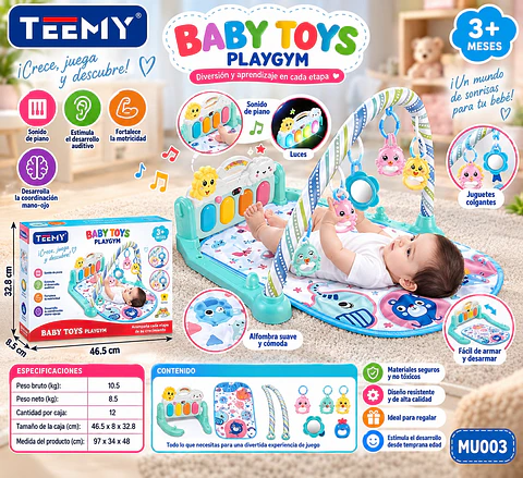 GIMNASIO CON MUSICA Y SONIDO PARA BEBES, 3 DEL MISMO POR MAYOR  (MU003)