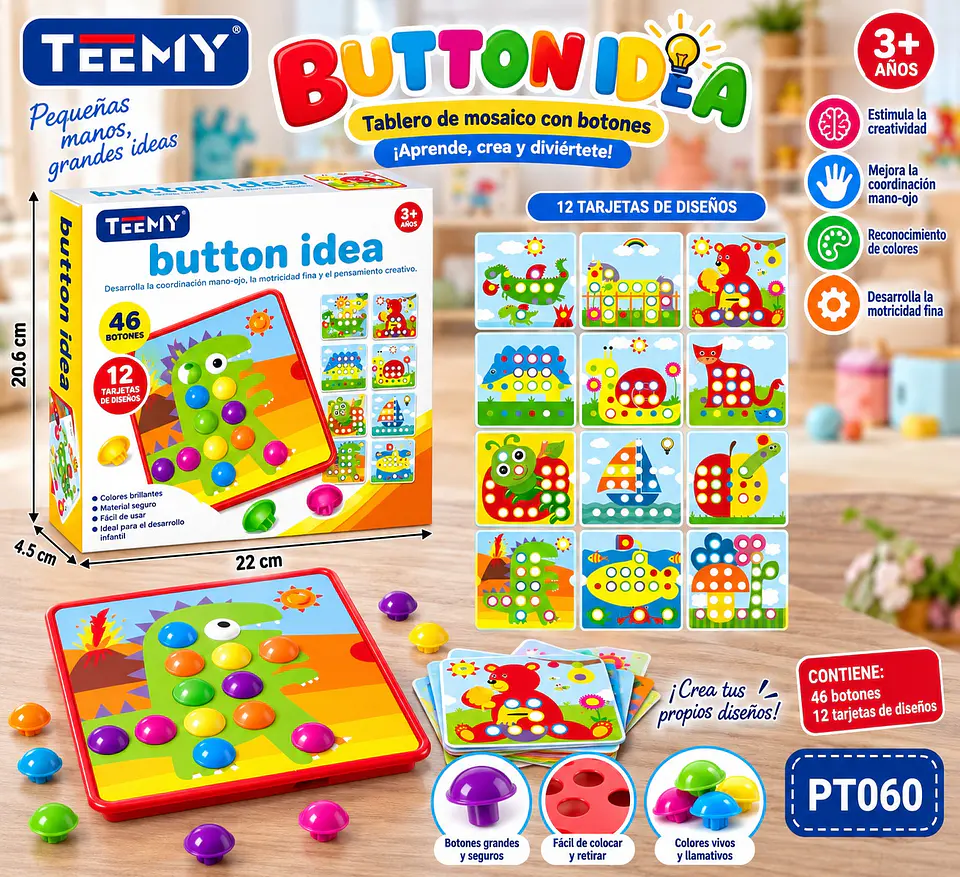JUEGO CON BOTONES, 3 DEL MISMO POR MAYOR (PT060) 1