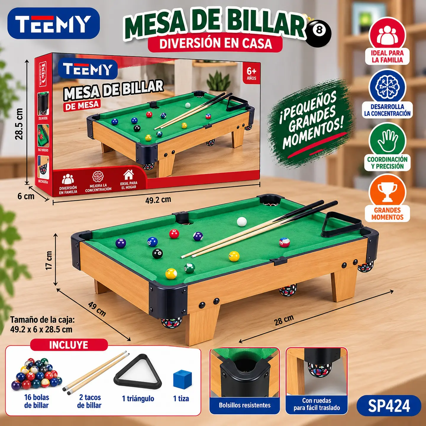 MESA DE POOL PRECIO UNICO (SP424) 1