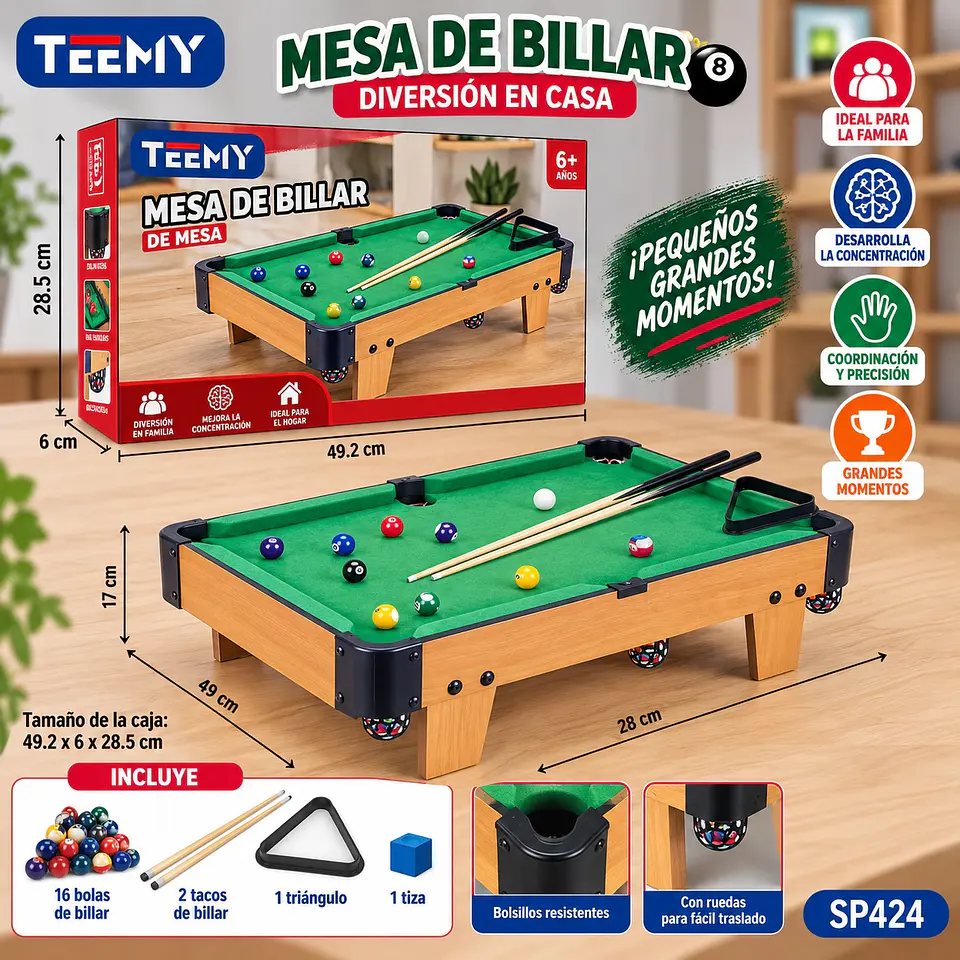 MESA DE POOL PRECIO UNICO (SP424) 1