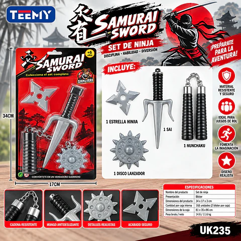 JUEGO SAMUARI, 3 DEL MISMO POR MAYOR (UK235)