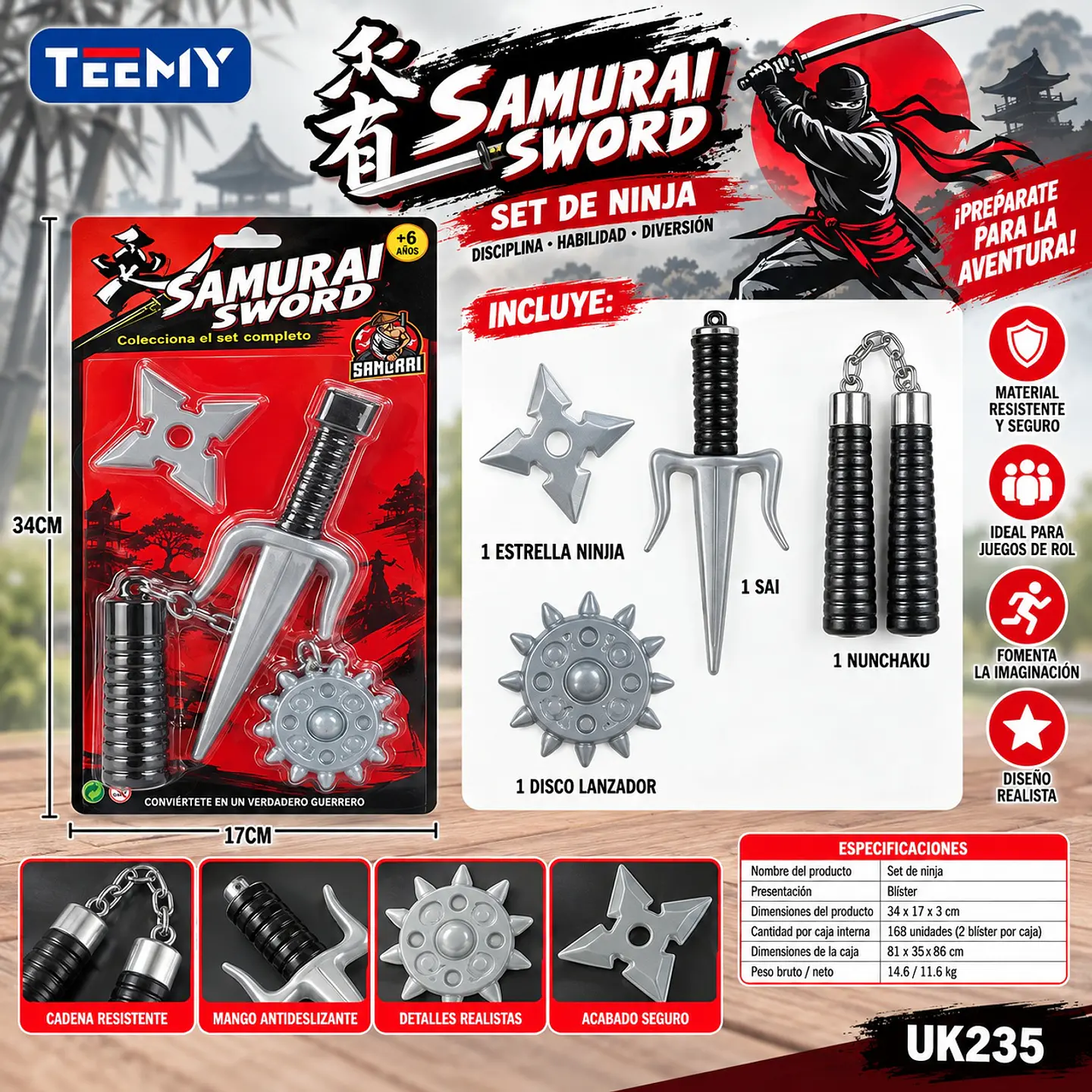 JUEGO SAMUARI, 3 DEL MISMO POR MAYOR (UK235) 1