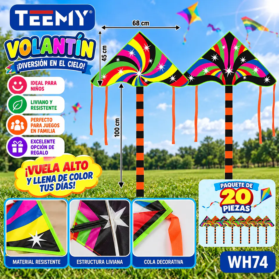 VOLANTIN PAQUETE 20 PIEZAS (WH74) 1