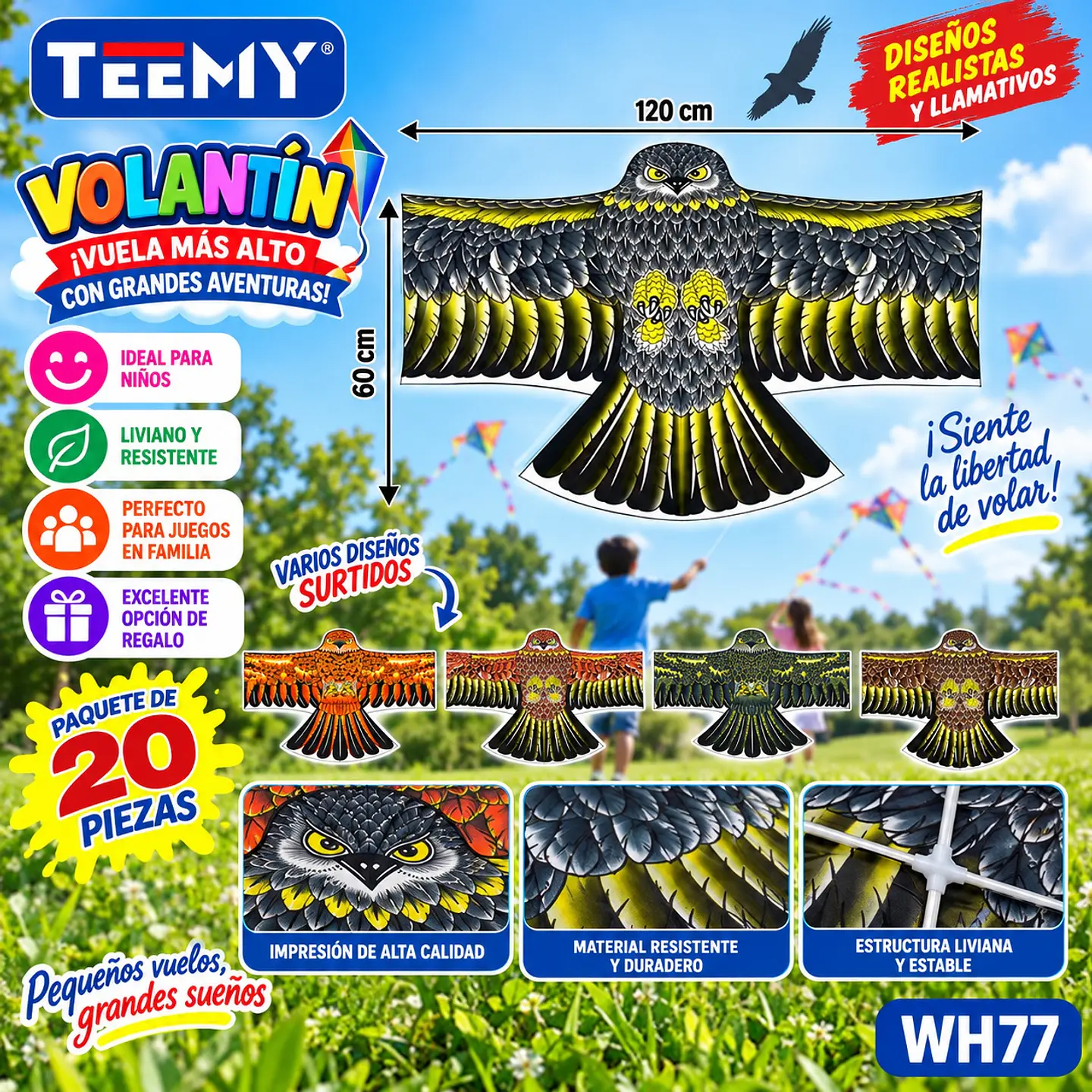 VOLANTIN PAQUETE 20 PIEZAS (WH77) 1