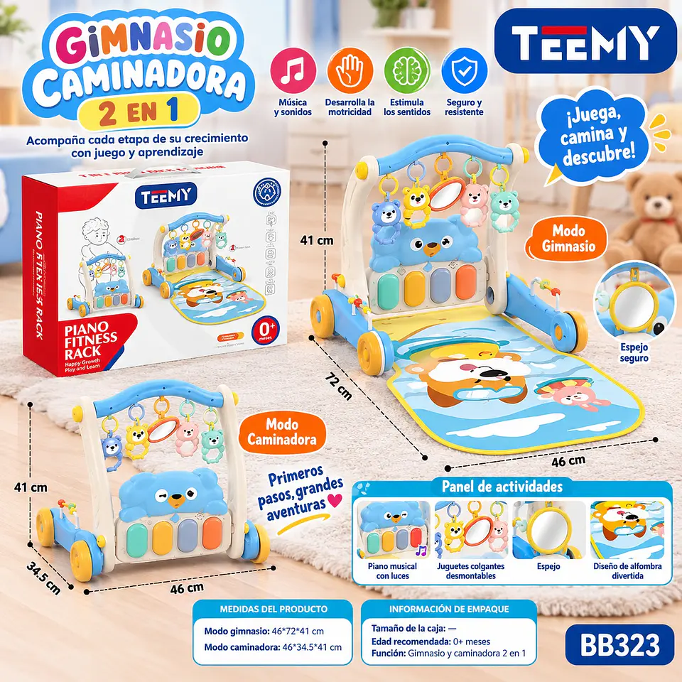 GIMNASION MULTIFUNCIONAL 3 EN 1, 3 DEL MISMO POR MAYOR (BB323) 1