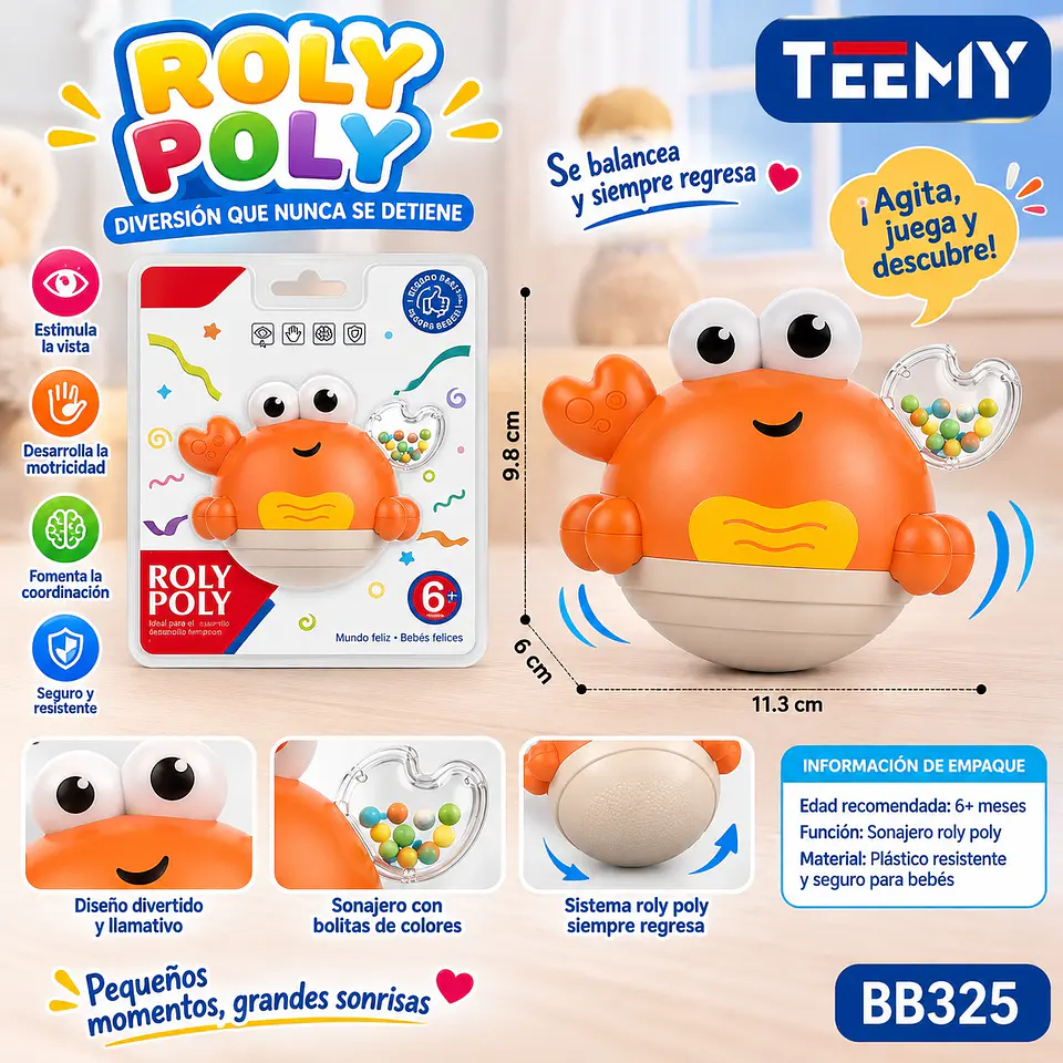 SONAJERO DE BEBES, 3 DEL MISMO POR MAYOR  (BB325) 1
