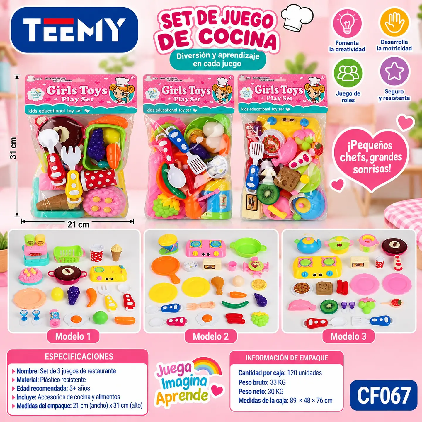 JUEGO COMIDA, 3 DEL MISMO POR MAYOR  (CF067) 1