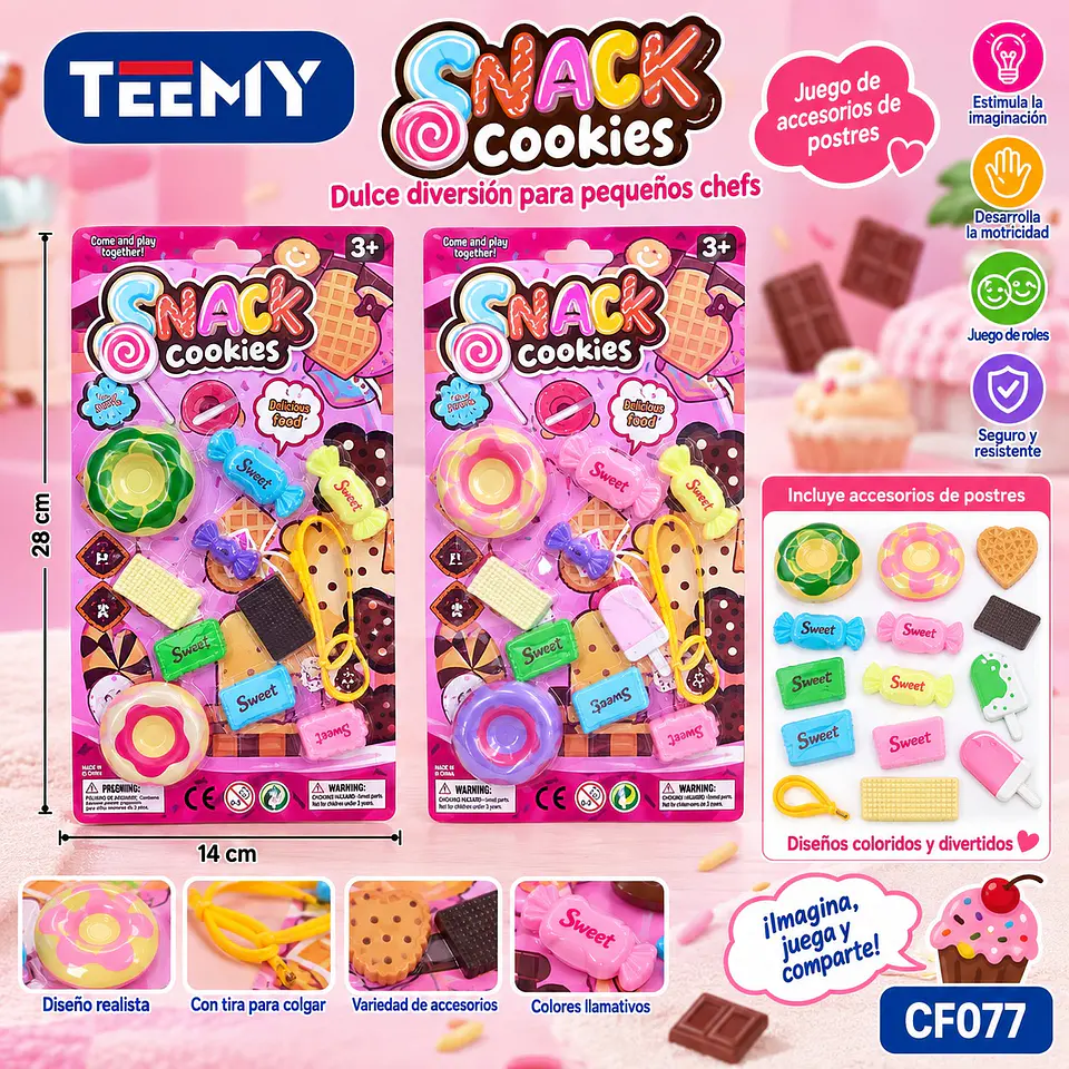 JUGUETE DULCES PAQUETE 12 PIEZAS (CF077) 1