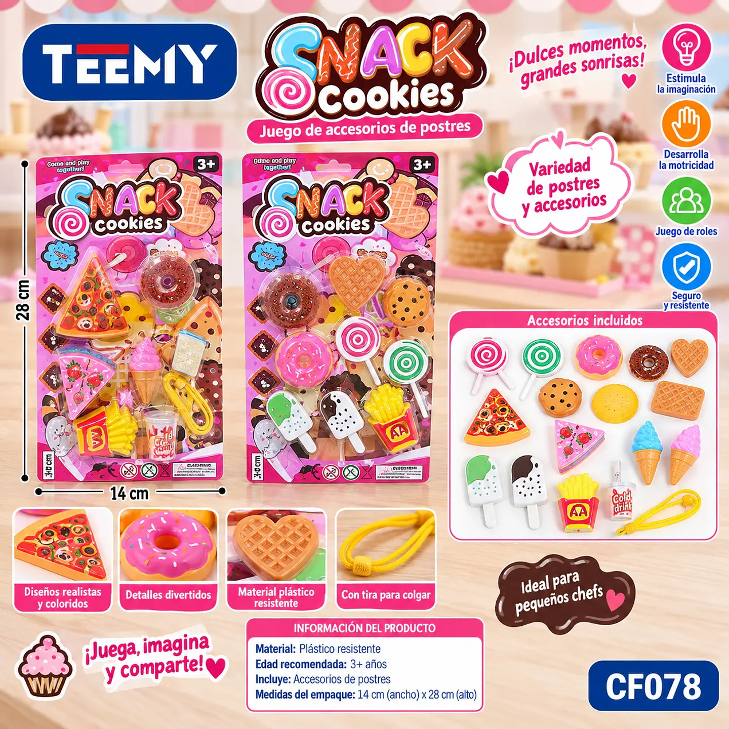 JUGUETE DULCES PAQUETE 12 PIEZAS (CF078) 1