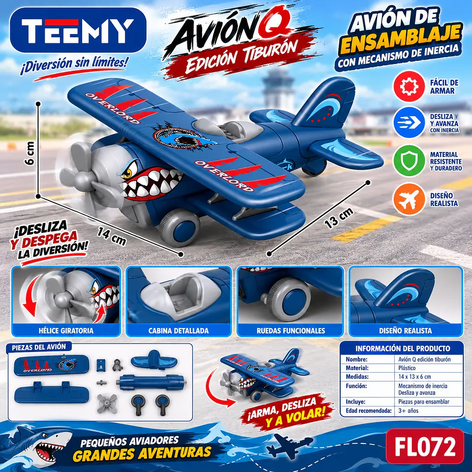 AVION ARMABLE , 3 DEL MISMO POR MAYOR (FL072) 1