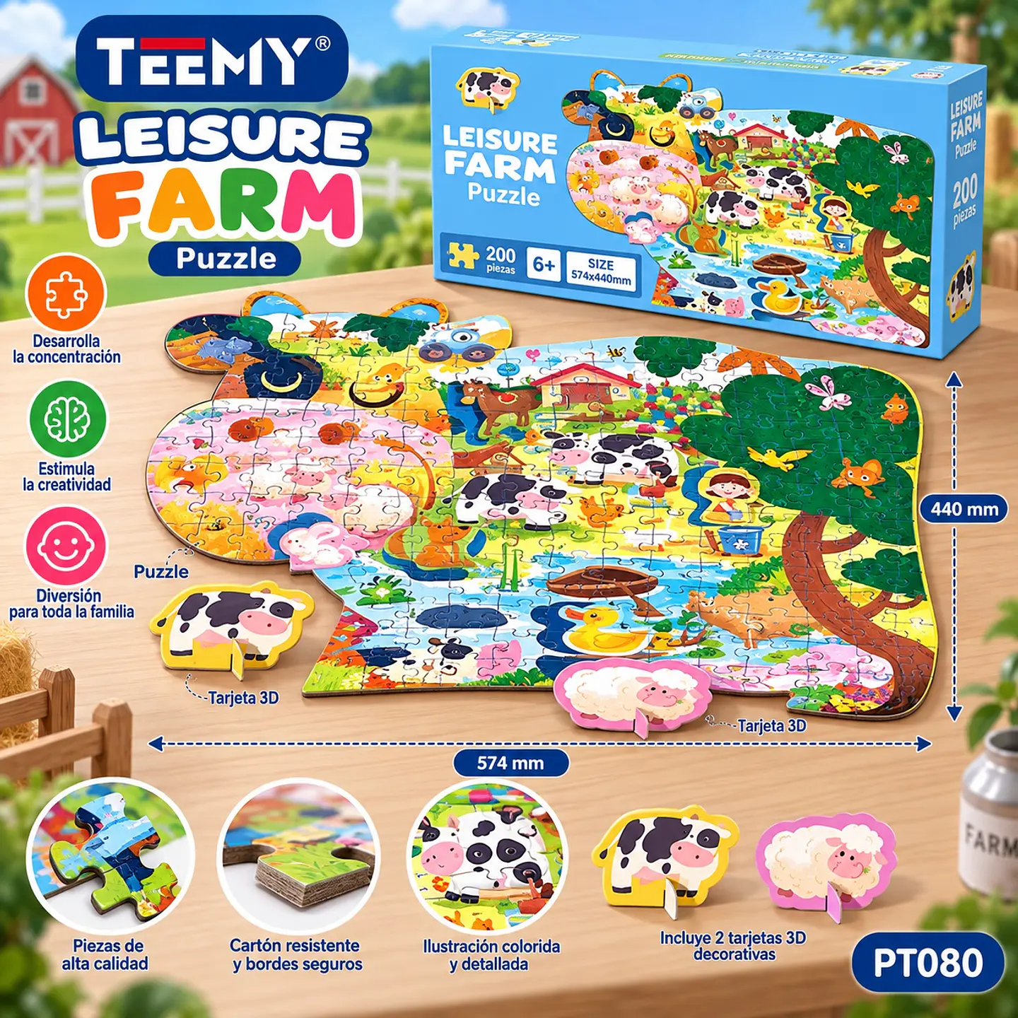 PUZZLE 200 PIEZAS, 3 DEL MISMO POR MAYOR (PT080) 1