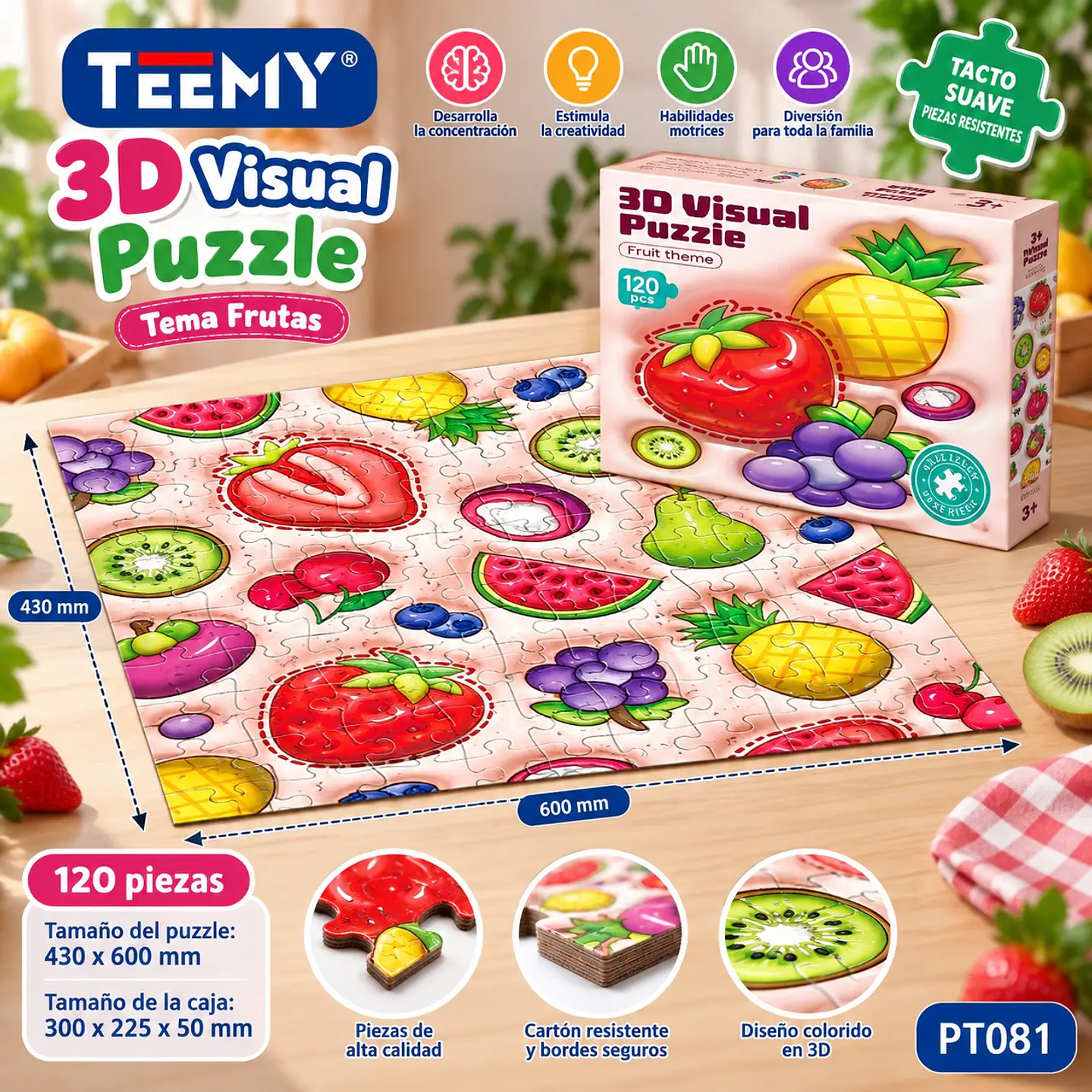PUZZLE 3D 120 PIEZAS, 3 DEL MISMO POR MAYOR (PT081) 1
