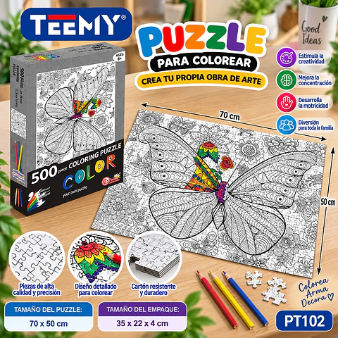 PUZZLE COLOLERAR 500 PIEZAS, 3 DEL MISMO POR MAYOR (PT102)