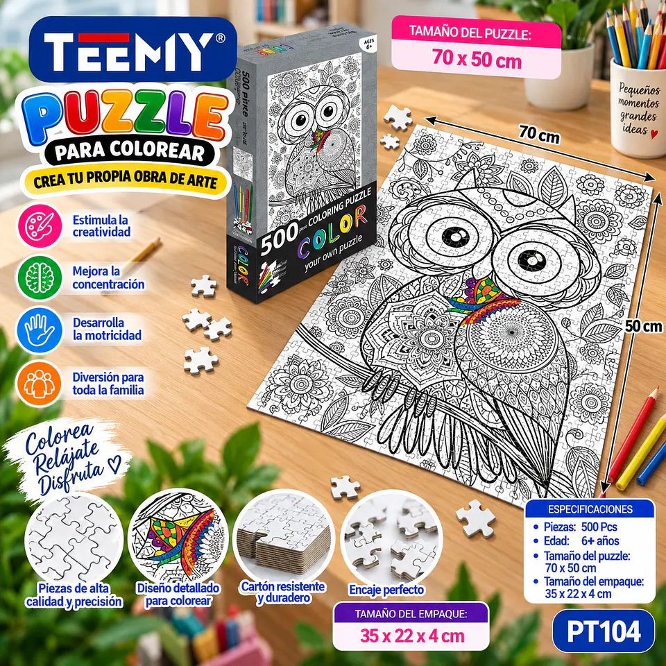 PUZZLE COLOLERAR 500 PIEZAS, 3 DEL MISMO POR MAYOR (PT104) 1