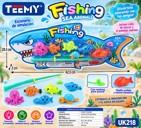 JUEGO DE PESCA PAQUETE 6 PIEZAS (UK218)