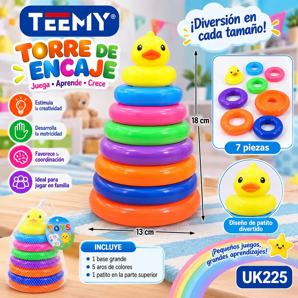 JUEGO TORRE ENCAJE, 3 DEL MISMO POR MAYOR (UK225) 1