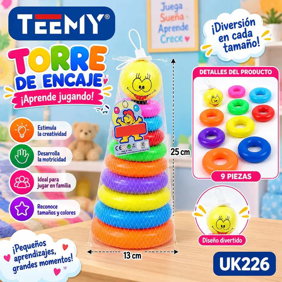 JUEGO TORRE ENCAJE, 3 DEL MISMO POR MAYOR (UK226) 1
