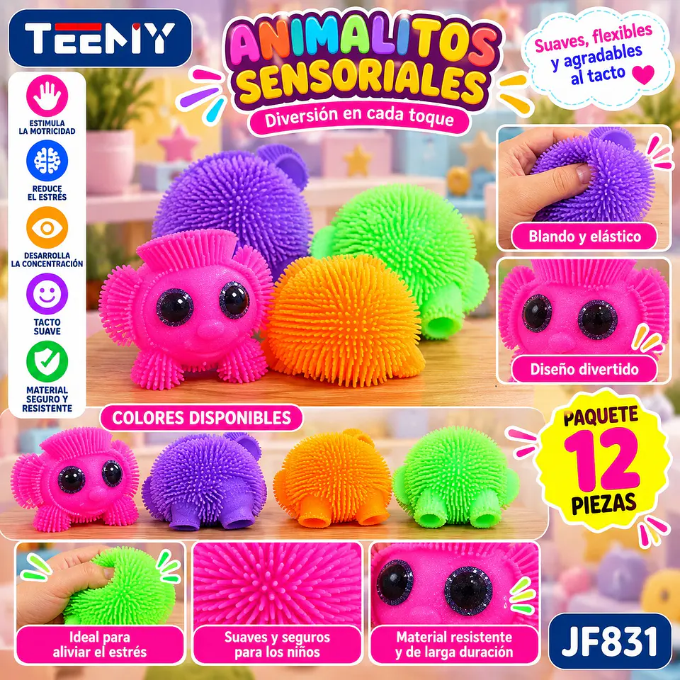 ANIMALITOS DIDACTICOS PAQUETE 12 PIEZAS (JF831) 1